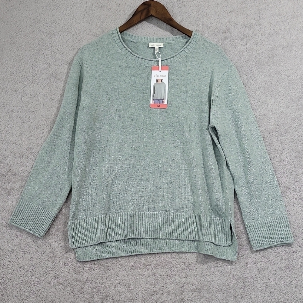 NEW Ella moss Knit Sweater Crewneck Size M - Picture 1 of 6